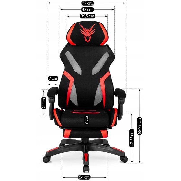 Maxima juoda/raudona Pasukama Kėdė – Komfortas ir Stilius Jūsų Namams! 9