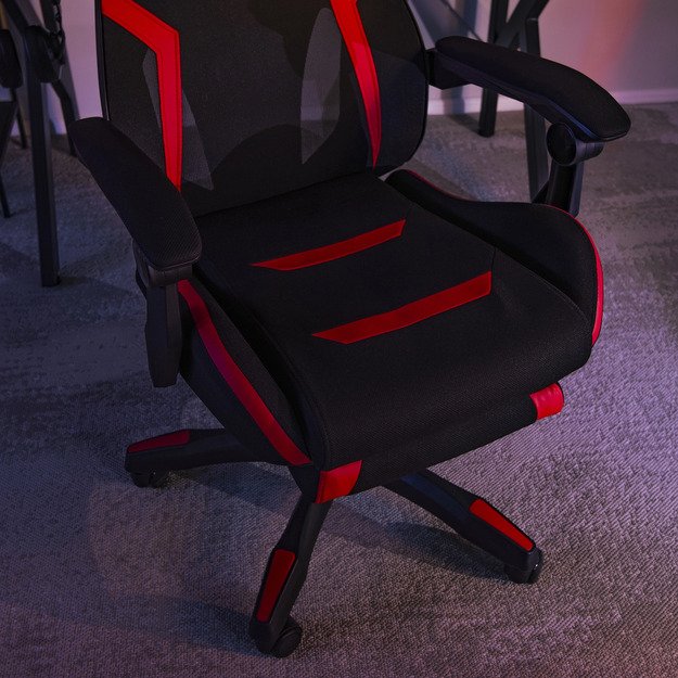 Maxima juoda/raudona Pasukama Kėdė – Komfortas ir Stilius Jūsų Namams! 4