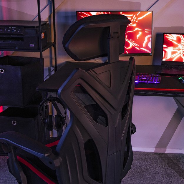 Maxima juoda/raudona Pasukama Kėdė – Komfortas ir Stilius Jūsų Namams! 3