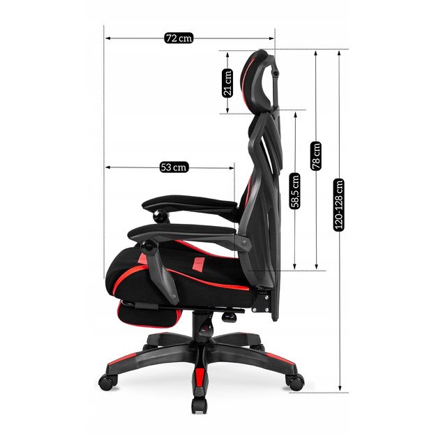 Maxima juoda/raudona Pasukama Kėdė – Komfortas ir Stilius Jūsų Namams! 10