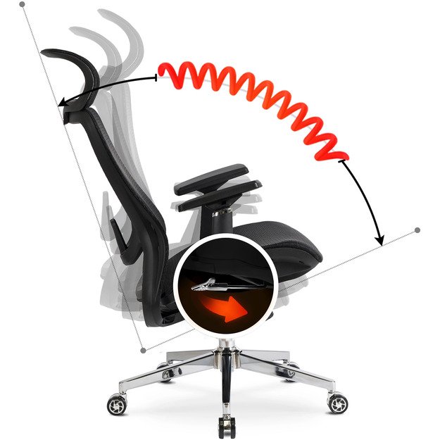 Litosas LITOS juoda moderni ergonominė pasukama biuro kėdė 2