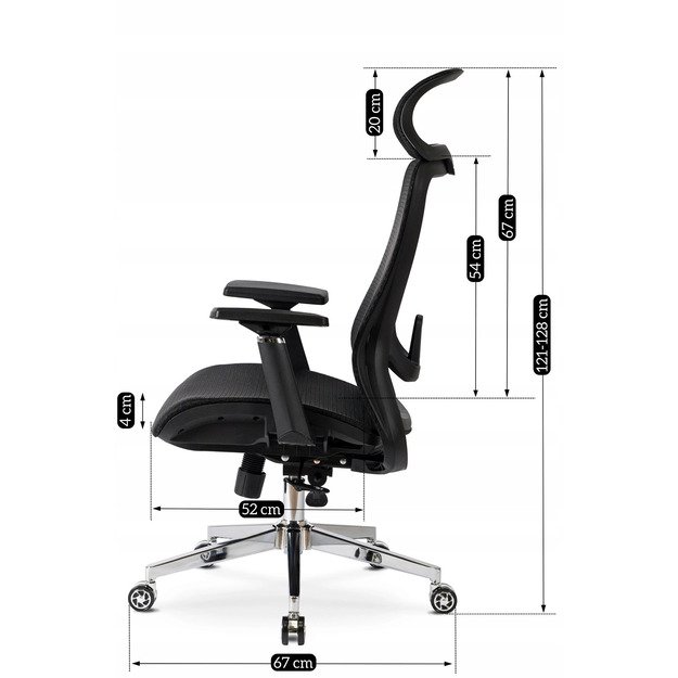 Litosas LITOS juoda moderni ergonominė pasukama biuro kėdė 5