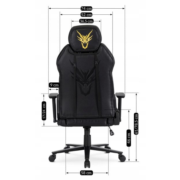 NEXON pasukama kėdė juoda/auksinė spalva 11