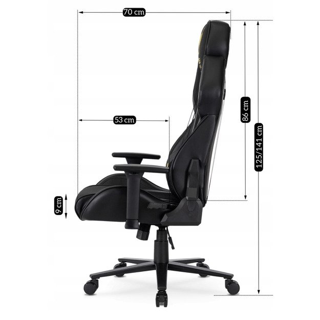 NEXON pasukama kėdė juoda/auksinė spalva 12