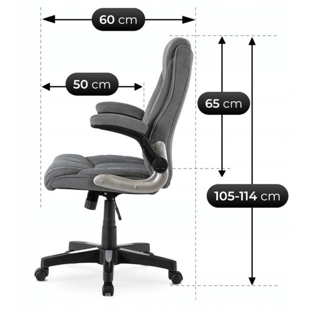 Ciurichas ZURICH pilka moderni pasukama biuro kėdė 9