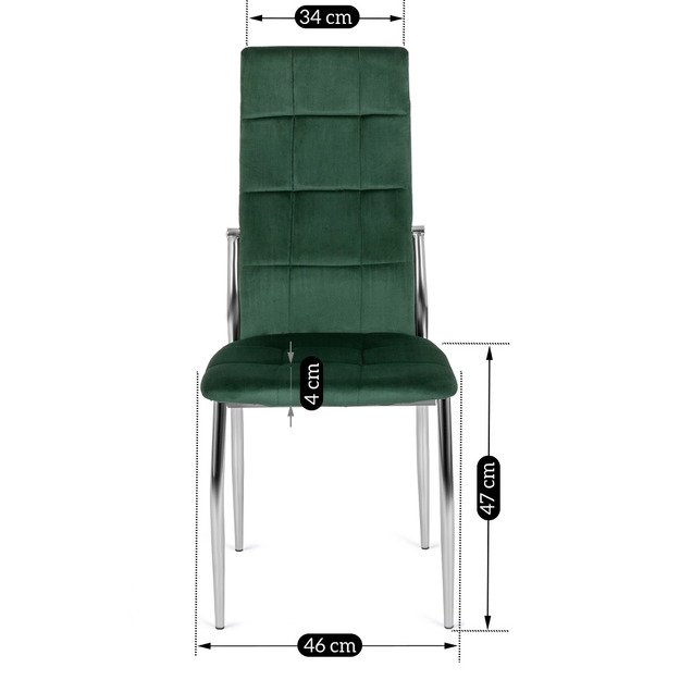 MOLLY tamsiai žalia aksominė kėdė 5