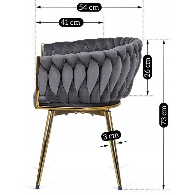 Rubi RUBI apmuštas besisukantis valgomojo krėslas pilko aksomo imitacijos tualetiniam staliukui, modernaus žavesio 10