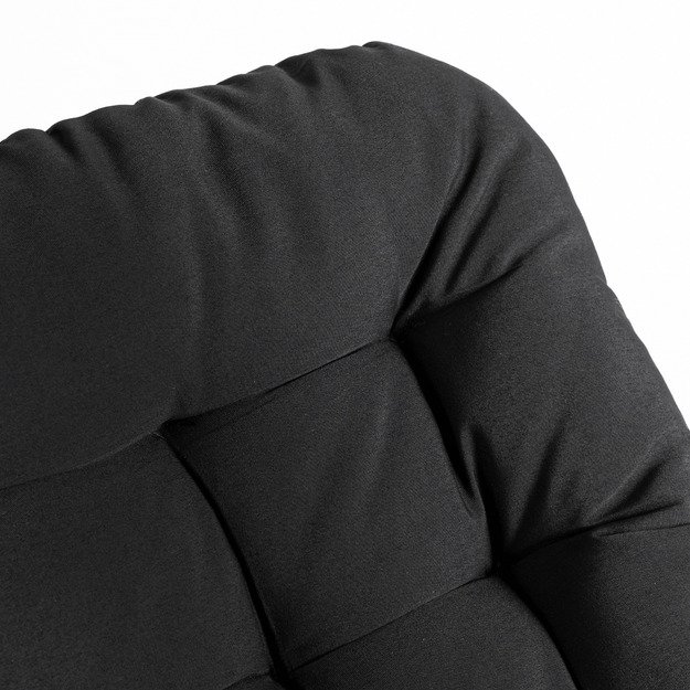 Aurora AURORA sodo supamoji kėdė su rogutėmis, juoda, moderni 7