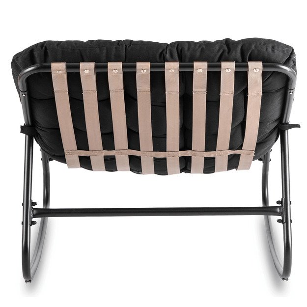 Aurora AURORA sodo supamoji kėdė su rogutėmis, juoda, moderni 6