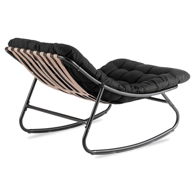 Aurora AURORA sodo supamoji kėdė su rogutėmis, juoda, moderni 5