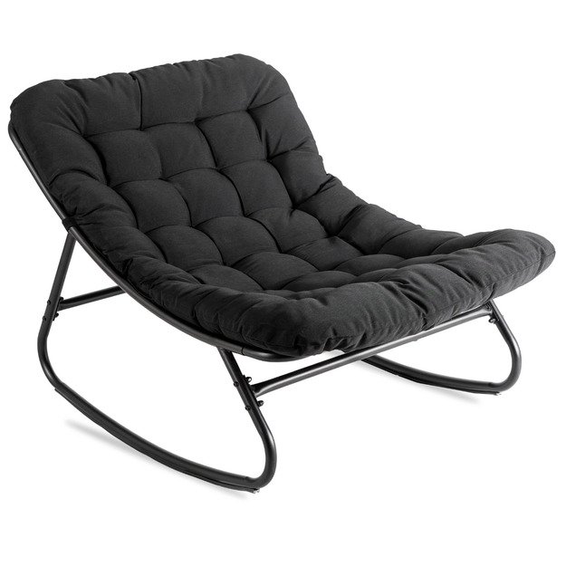 Aurora AURORA sodo supamoji kėdė su rogutėmis, juoda, moderni 2