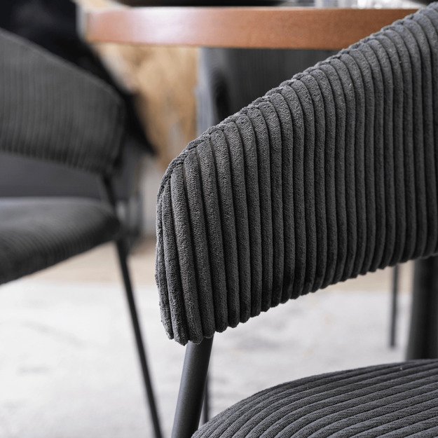 Tinka TINKA Minkštas krėslas, juodas velvetas, modernus loftas 3