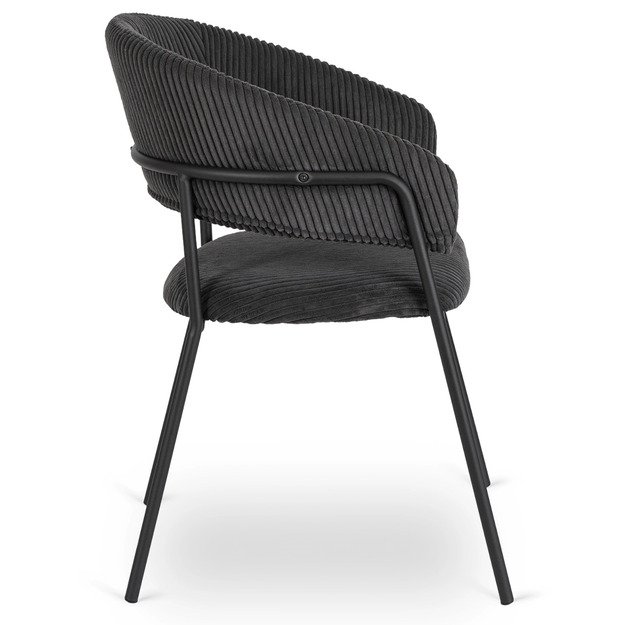 Tinka TINKA Minkštas krėslas, juodas velvetas, modernus loftas 7