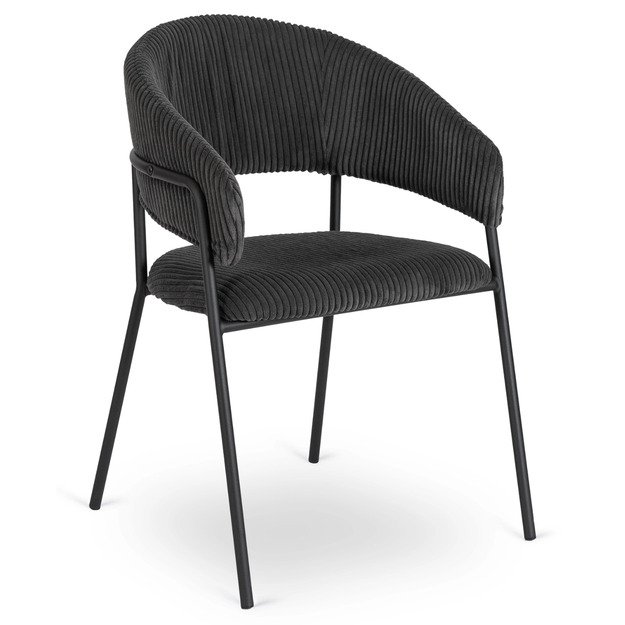 Tinka TINKA Minkštas krėslas, juodas velvetas, modernus loftas 5