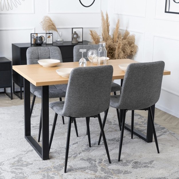 Peru Apmuštas valgomojo krėslas PERU 2, pilkos spalvos, modernus loftas 1