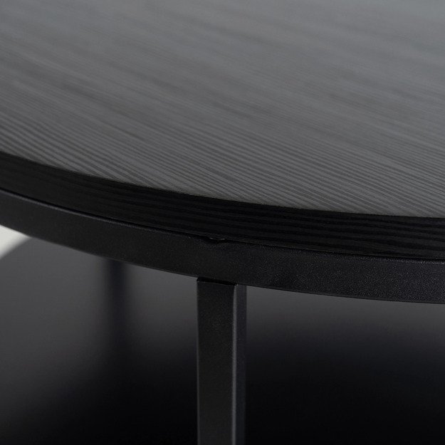 Geriausias BEST kavos staliukas su lentyna, 70 cm, juodas, modernus 4