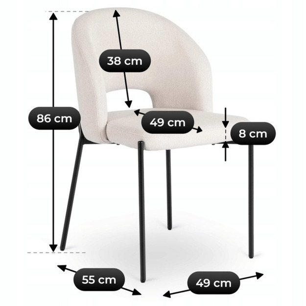 Broliai BROS smėlio spalvos modernus minkštas krėslas 5