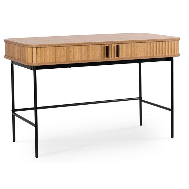 Triša TRISH išskleidžiamas rašomasis stalas, 120 cm, ąžuolo raštas, modernus lofto stiliaus 1