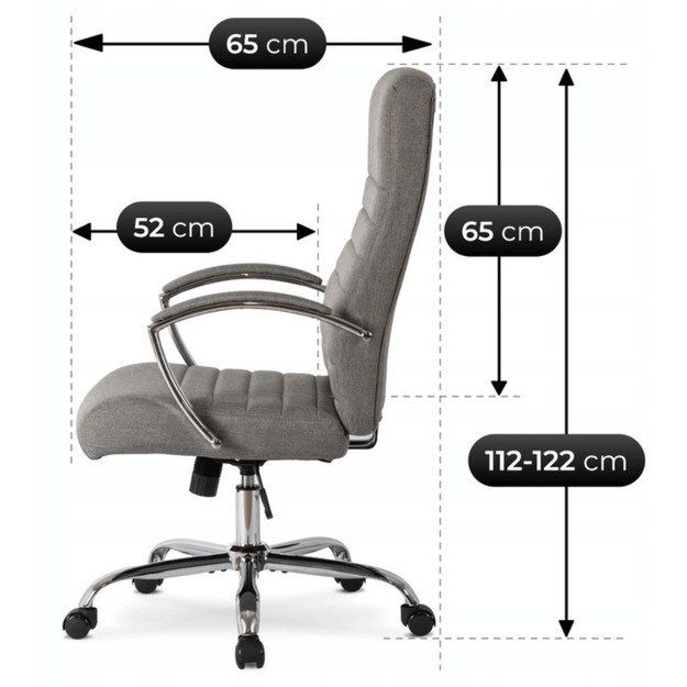 Renė RENES pilka moderni pasukama biuro kėdė 8