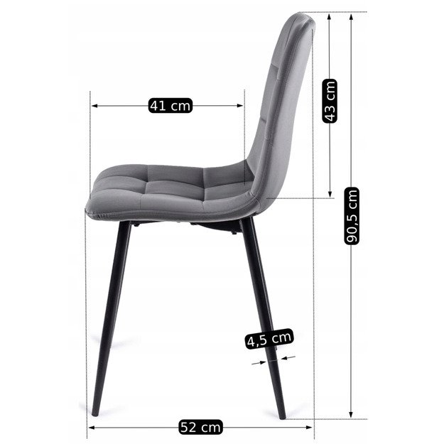  PERU Minkštas svetainės krėslas RICK pilkas aksomas modernus loftas 16