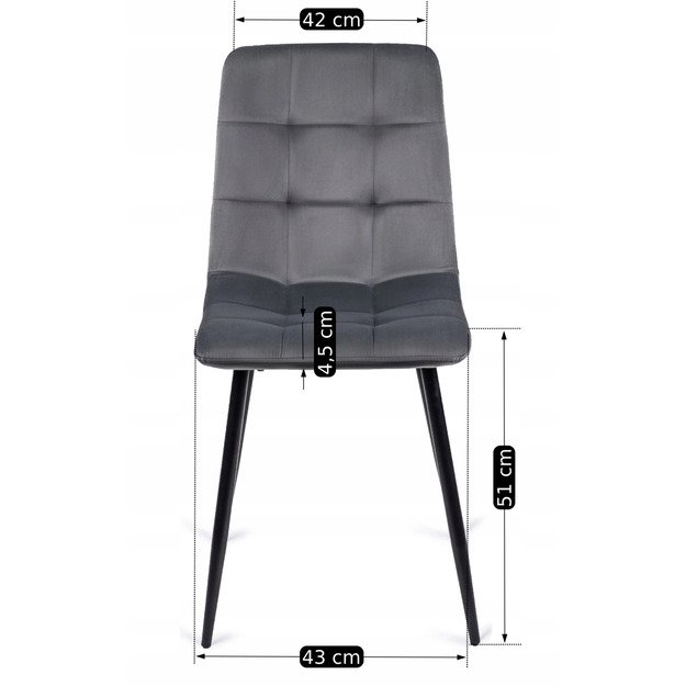  PERU Minkštas svetainės krėslas RICK pilkas aksomas modernus loftas 15