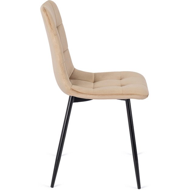 Peru Valgomojo kėdė, apmuštas, PERU, smėlio spalvos, aksominis, modernus loftas 9