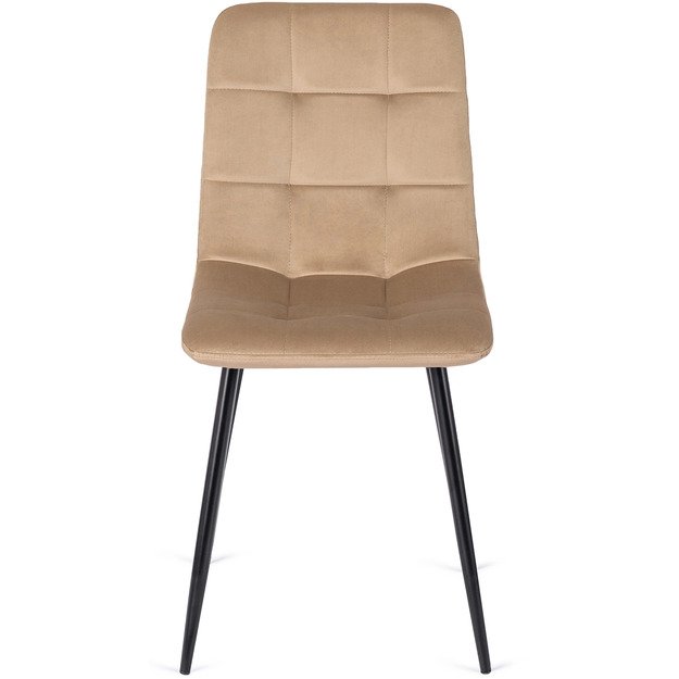 Peru Valgomojo kėdė, apmuštas, PERU, smėlio spalvos, aksominis, modernus loftas 8