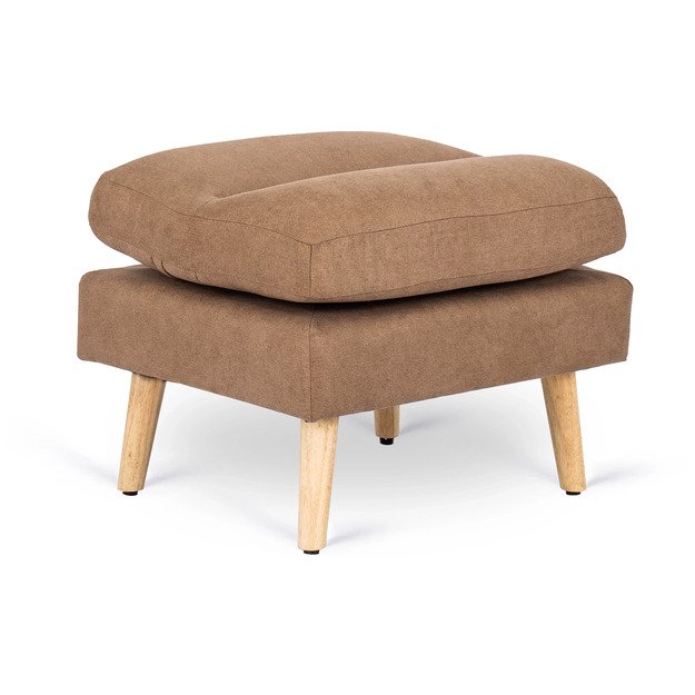 Henris HENRY poilsio krėslas su pakoja, rudas, modernus lofto stilius 9