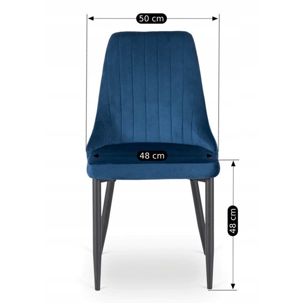 Baris BARI mėlynas aksomo modernus apmuštas valgomojo krėslas 11