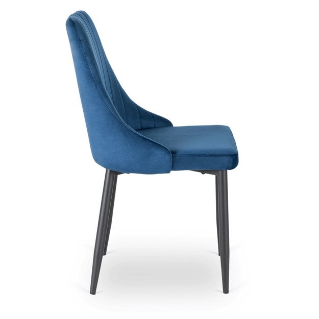 Baris BARI mėlynas aksomo modernus apmuštas valgomojo krėslas 9