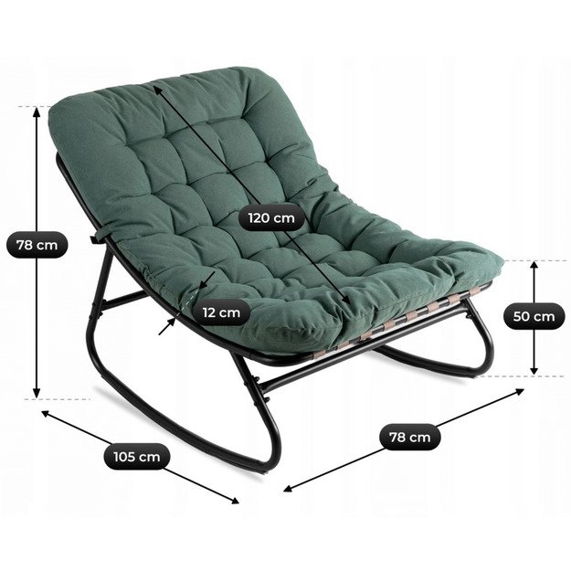 Aurora AURORA sodo supamoji kėdė su rogutėmis, moderni  8