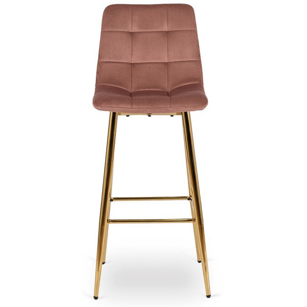 Arielė Apmuštas baro kėdė ARIEL, rožinis aksomas, modernus žavesys 2