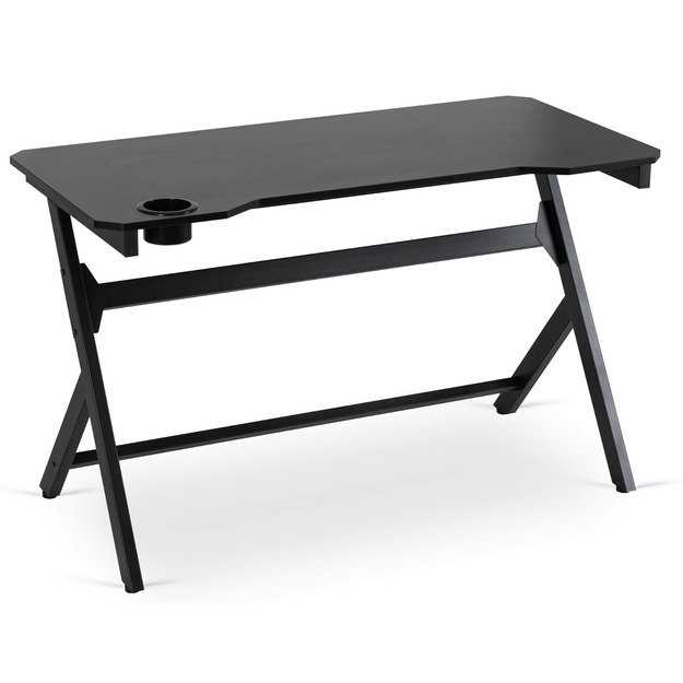 Juoda BLECK žaidimų stalas žaidėjams, 120 cm, juodas, modernus, lofto formos 2