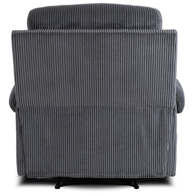 Torresas TORRES pilkas velveto modernus atlošiamas fotelis su pakoja 3