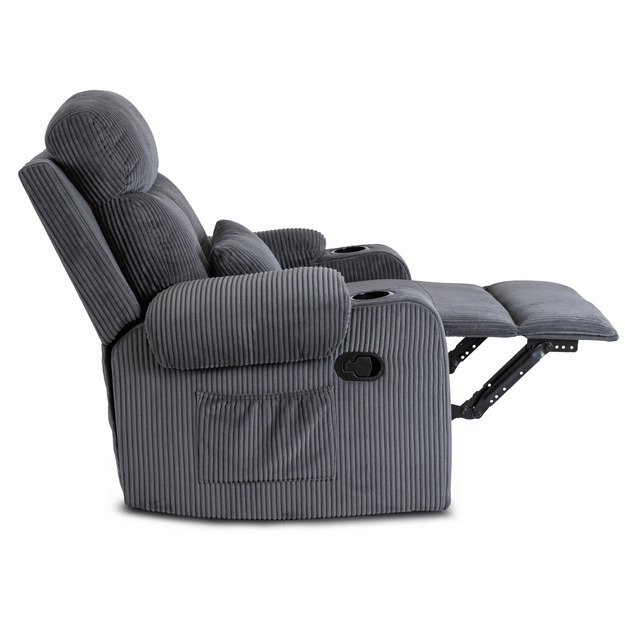 Torresas TORRES pilkas velveto modernus atlošiamas fotelis su pakoja 7