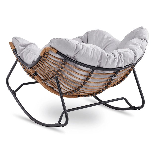 Eltonas ELTON sodo supamoji kėdė su rogutėmis, moderni pilka 4