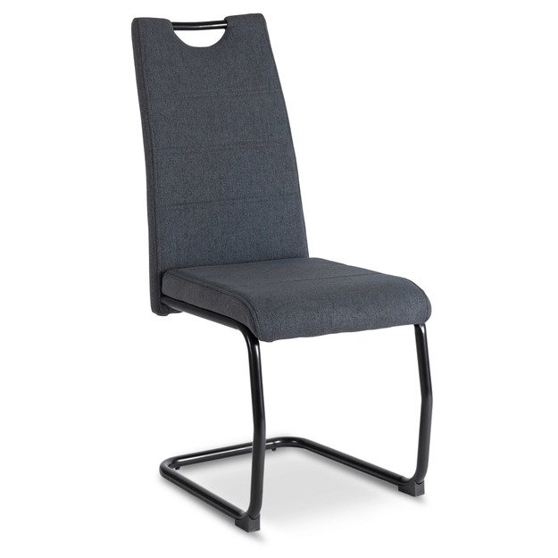 Lopezas LOPEZ minkštas krėslas, pilkas, su konsole, modernus 4