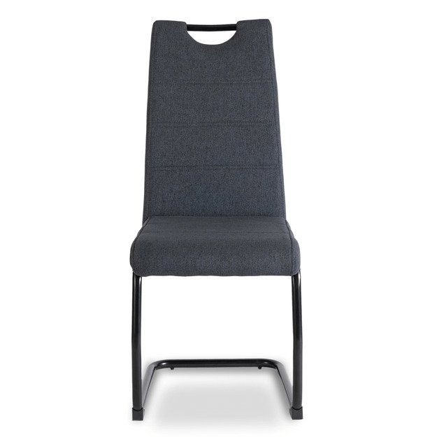 Lopezas LOPEZ minkštas krėslas, pilkas, su konsole, modernus 5