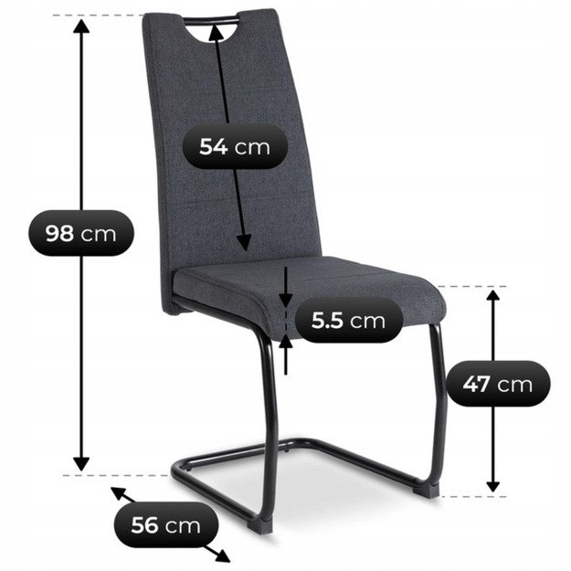 Lopezas LOPEZ minkštas krėslas, pilkas, su konsole, modernus 8