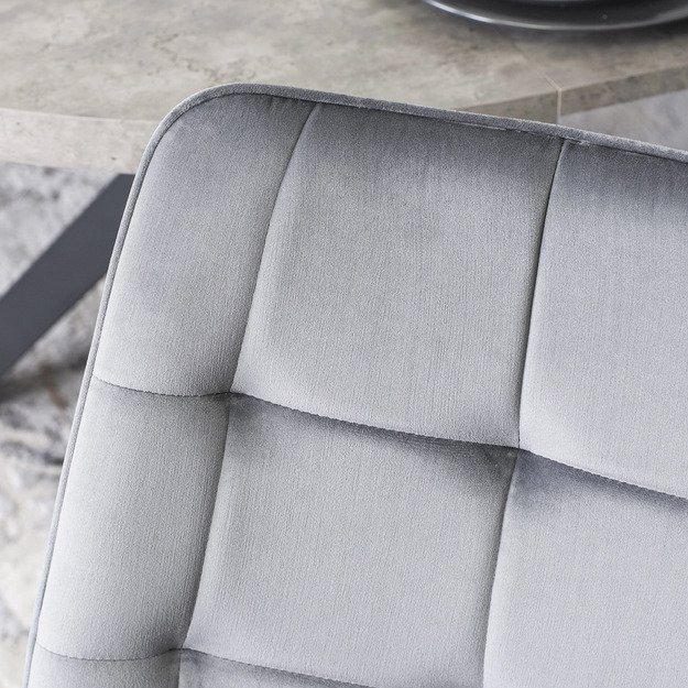 RIO Minkštas svetainės krėslas RIO pilkas aksomas modernus loftas 8