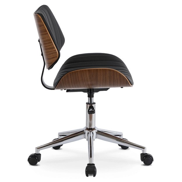 Teksasas TEXAS biuro pasukama kėdė, riešuto spalvos/juoda, moderni, aptraukta eko oda 6