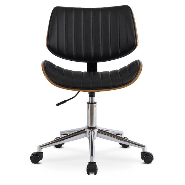 Teksasas TEXAS biuro pasukama kėdė, riešuto spalvos/juoda, moderni, aptraukta eko oda 4