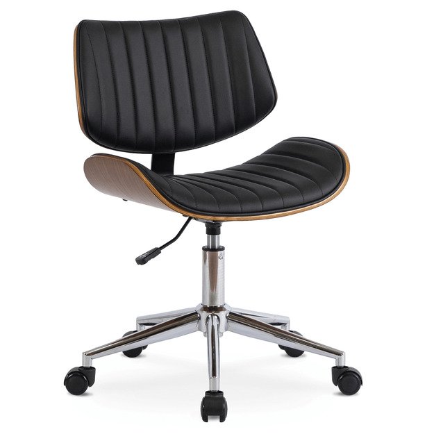 Teksasas TEXAS biuro pasukama kėdė, riešuto spalvos/juoda, moderni, aptraukta eko oda 2