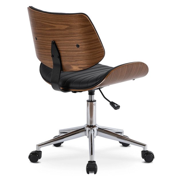 Teksasas TEXAS biuro pasukama kėdė, riešuto spalvos/juoda, moderni, aptraukta eko oda 5