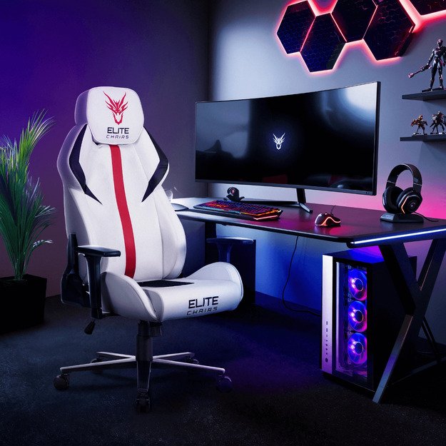 NEXON pasukama kėdė balta/raudona  spalva