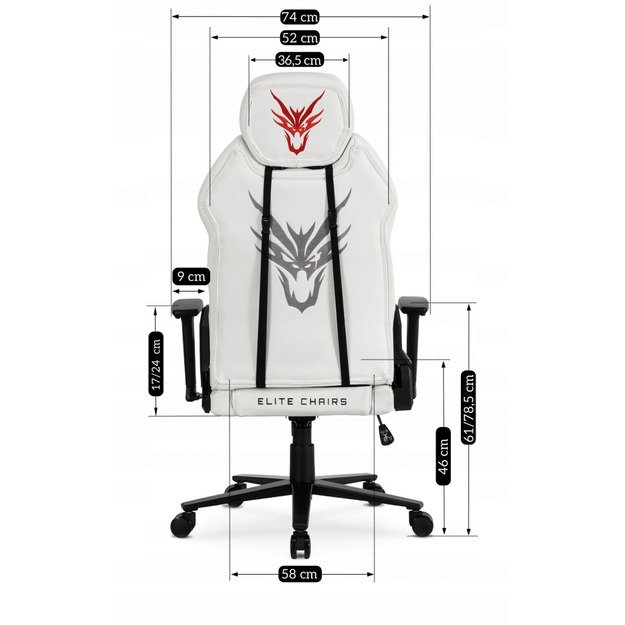 NEXON pasukama kėdė balta/raudona  spalva 10