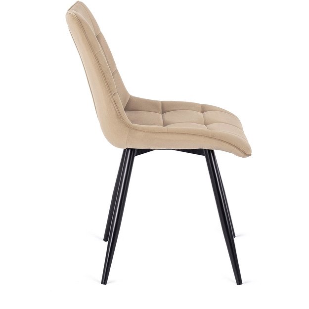 Robinas ROBIN apmuštas svetainės krėslas, smėlio spalvos, aksominis, modernus loftas 8