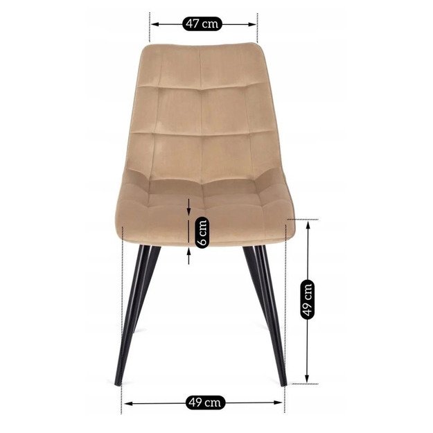 Robinas ROBIN apmuštas svetainės krėslas, smėlio spalvos, aksominis, modernus loftas 10