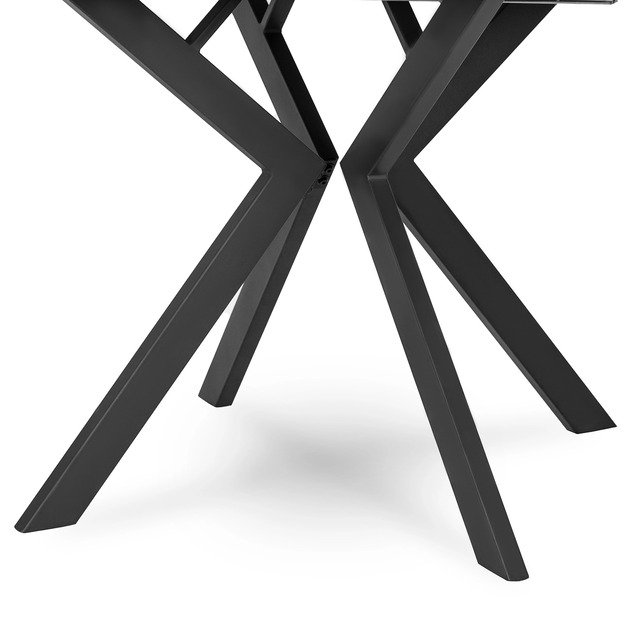 Lukas Apvalus išskleidžiamas stalas LUKAS, 100–250 cm, auksinio ąžuolo spalvos, modernus loftas 9