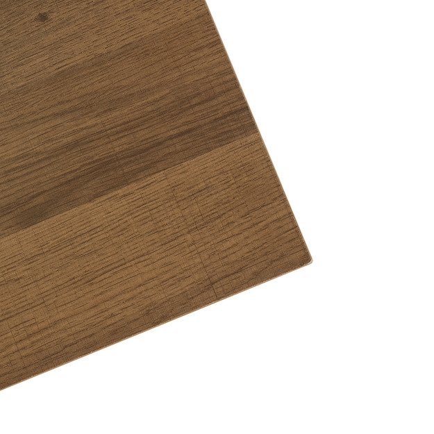 Vioras VIOR žema atvira lentyna svetainei, auksinio ąžuolo/juodos spalvos, žaislams, metalinis ąžuolo palėpės formos 8